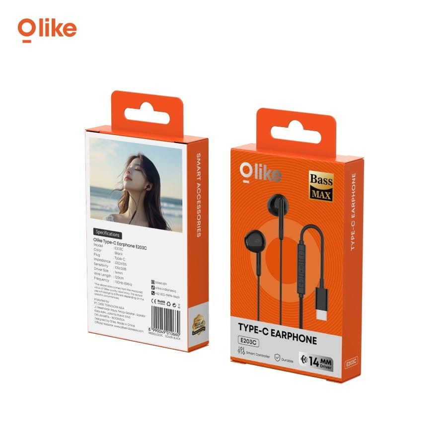 Olike E203C Earphone Wired Type C Driver 14mm