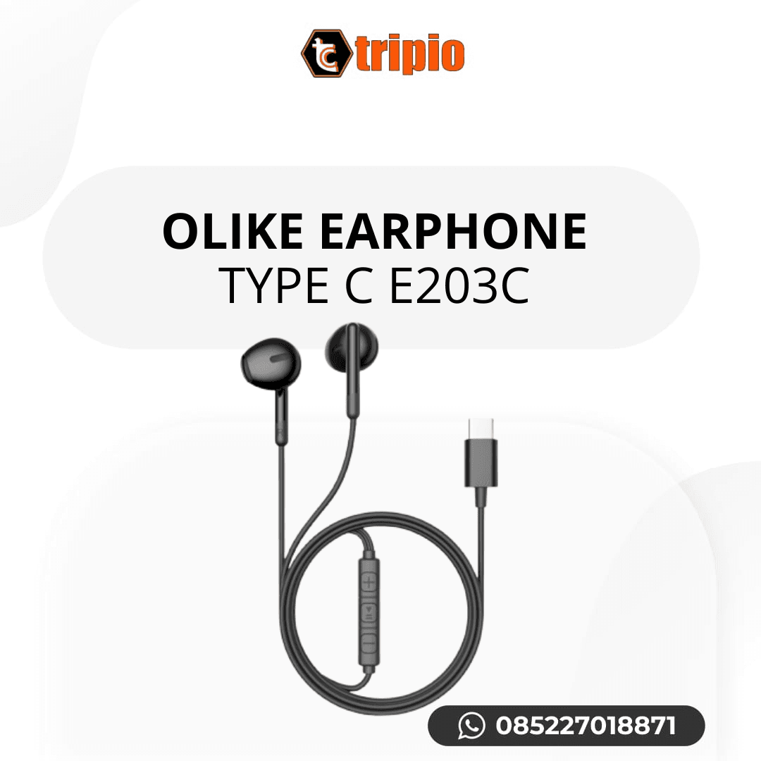 Earphone Olike E203C wired Type C di Tripio Computer