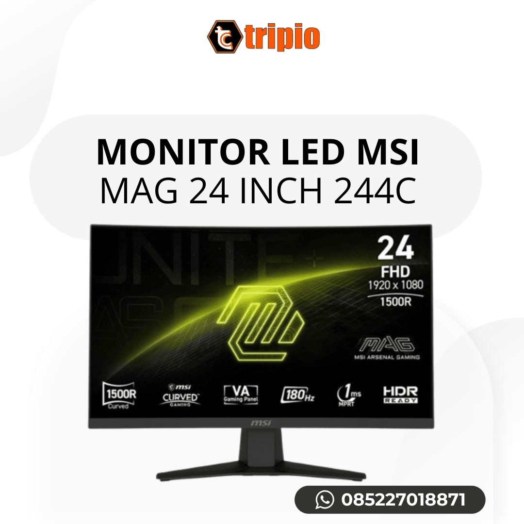 Monitor gaming MSI MAG 244C curved 24 inch 180Hz di Tripio Computer