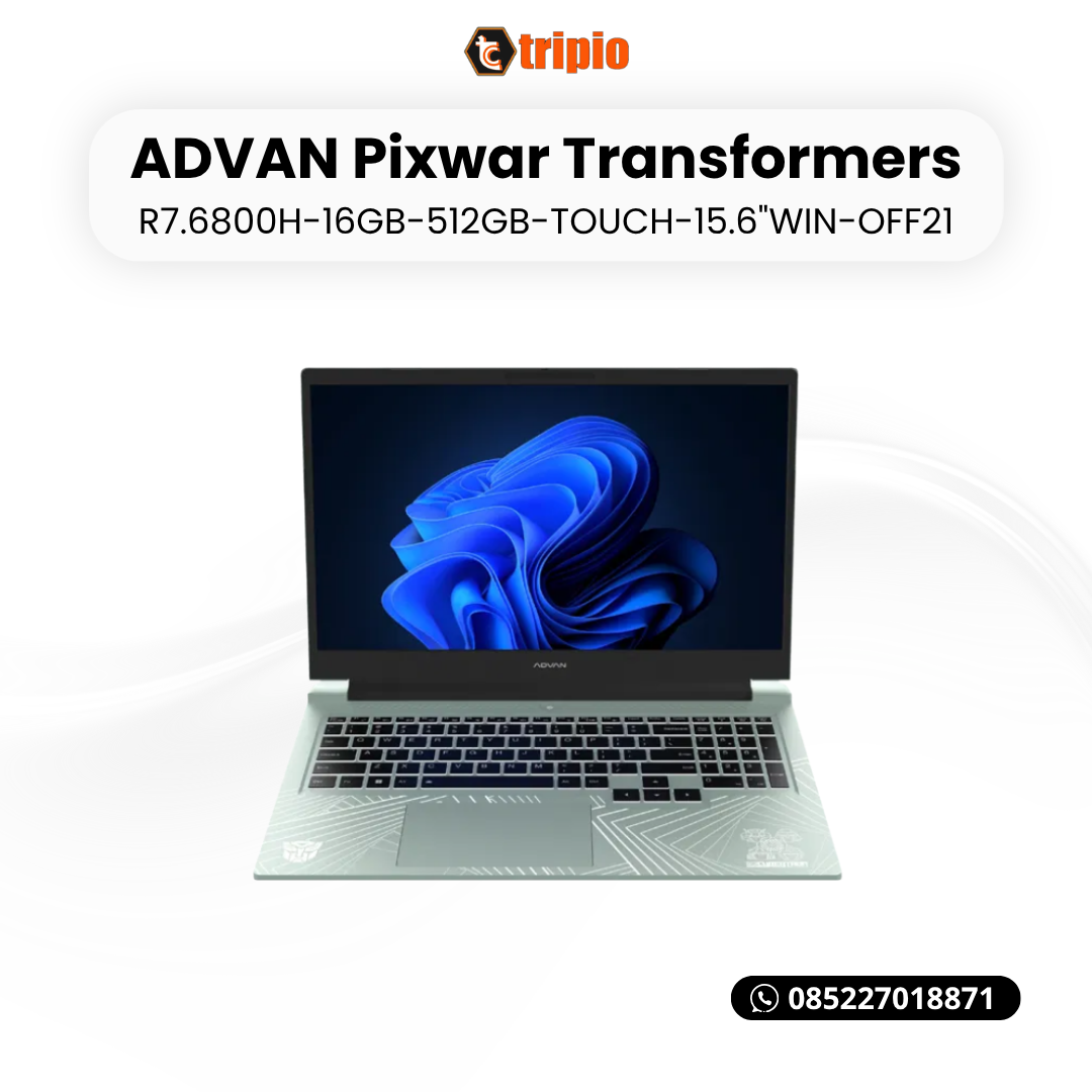 Advan Pixwar Transformers Laptop Gaming AMD Ryzen 7 6800H Radeon 680M RAM 16GB DDR5
