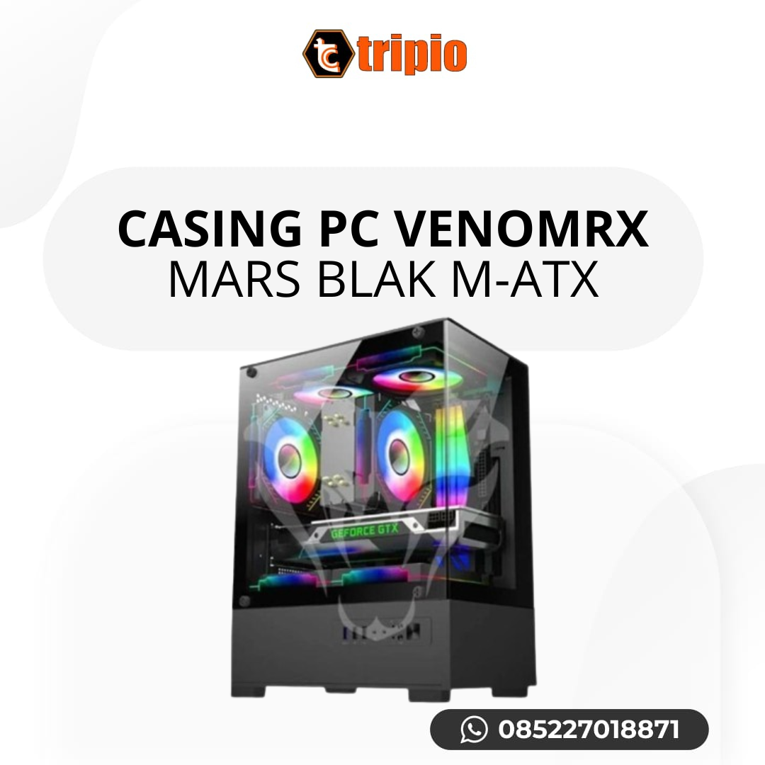 VenomRX Mars Black M-ATX Tempered Glass RGB