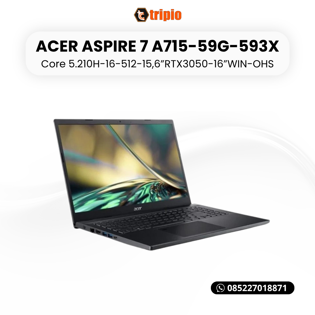 Acer Aspire 7 Pro A715-59G-593X - Intel Core 5 210H, RTX 3050, 16GB/512GB