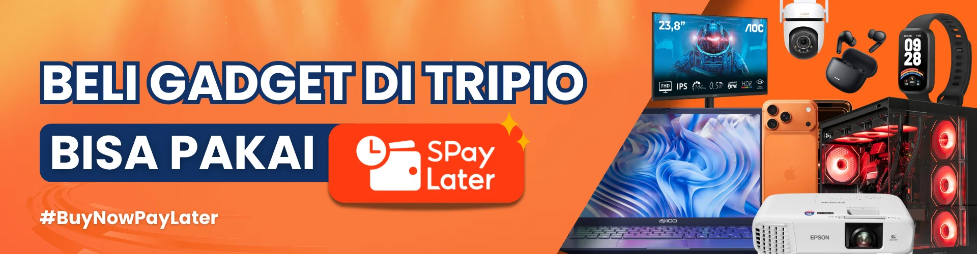 Beli laptop dan gadget di Tripio Computer bisa pakai SPayLater